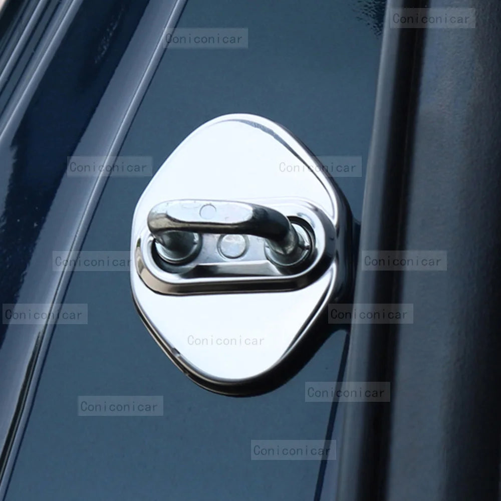 Pour ZEEKR 7X EV 2025 2026 accessoires serrure de porte de voiture protéger couvercle emblèmes boîtier en acier inoxydable décoration Protection