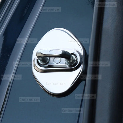 Pour ZEEKR 7X EV 2025 2026 accessoires serrure de porte de voiture protéger couvercle emblèmes boîtier en acier inoxydable décoration Protection