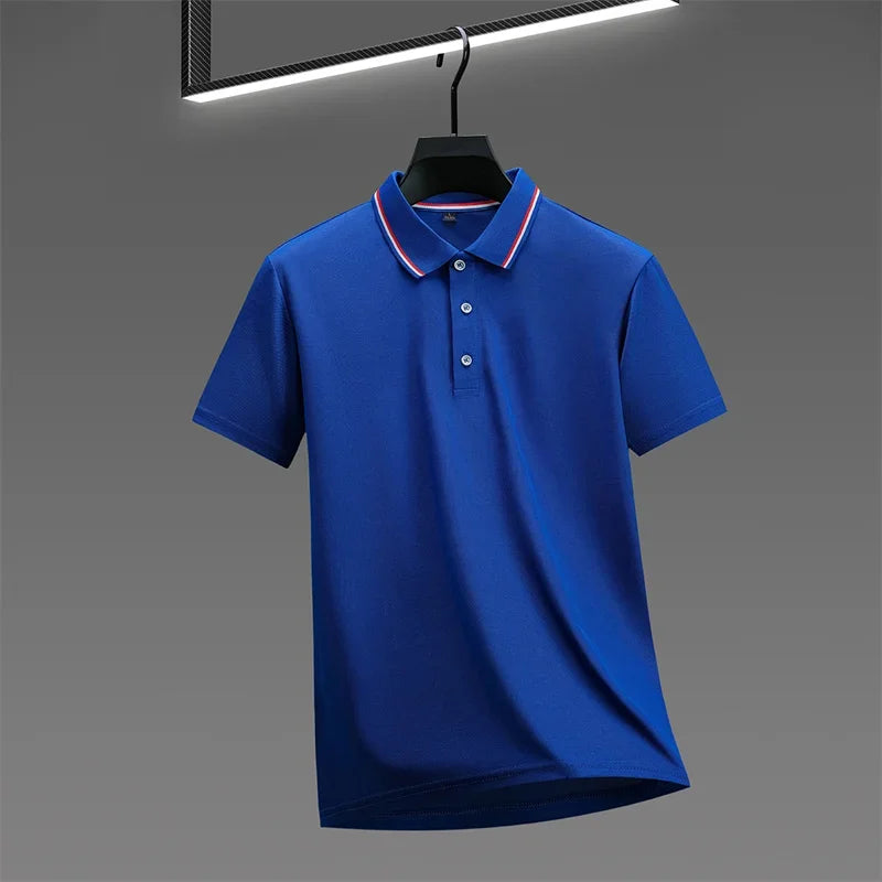 Polo décontracté à manches courtes pour hommes, couleur unie, haut polyvalent, à la mode et confortable, nouvelle collection été 2025