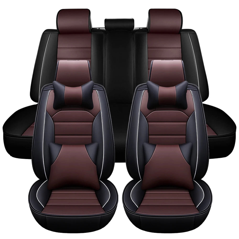 Housses de siège de voiture complètes, ensemble avant, banquette arrière séparée, pour voiture universelle, tissu, SUV, berline, fourgon, housses intérieures automobiles