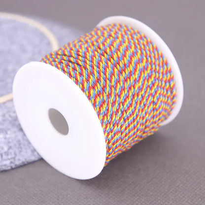 Corde de coton pour macramé, ficelle, ficelle, fil, artisanat, couture, tentures murales faites à la main, bohème, fête de mariage, décoration d'intérieur, 1.2mm, 37m