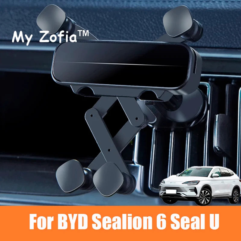 Support de téléphone de voiture pour BYD Seal U Sealion 6 Song Plus, support de téléphone portable rotatif, accessoires de support, 2023, 2024, gravité, rapide, ket, 2025