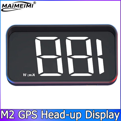Projecteur de pare-brise M2 GPS HUD, affichage tête haute, Projection sur verre, compteur de vitesse de voiture automatique, accessoires électroniques Plug and Play