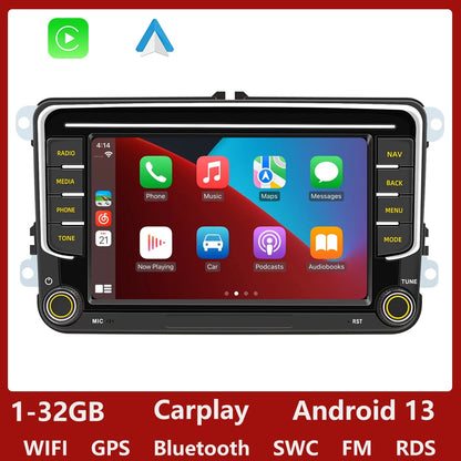 GEARELEC 2 Din lecteur multimédia de voiture Android 13 autoradio Carplay pour Volkswagen Skoda Octavia golf 5 6 touran passat polo Jetta