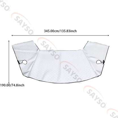 Bouclier solaire argenté pour pare-brise de voiture, couverture solaire d'hiver pour fenêtre avant, Protection extérieure contre le gel et la neige, pour VW T7