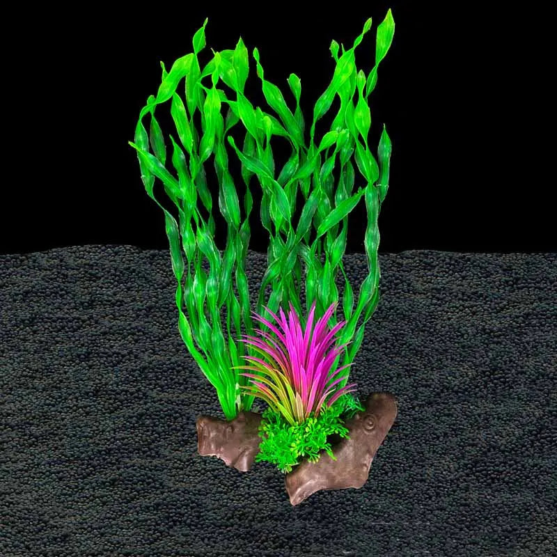 Plantes artificielles décoratives pour aquarium, herbe aquatique en plastique pour décorations d'aquarium, accessoires pour aquarium, plantas acuario