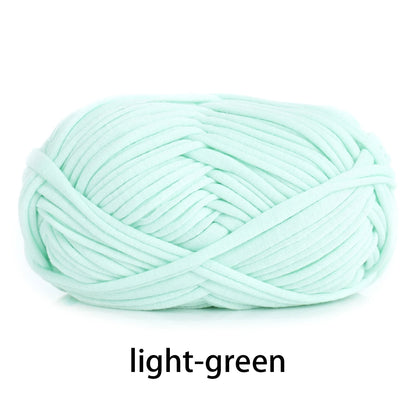 Fil en tissu élastique de 100g 30m de haut, épais, fait à la main, sac tricoté au Crochet, panier de rangement, paquet de matériel de fil au Crochet