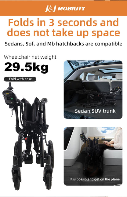 Fauteuil roulant électrique pliable en acier au carbone pour la rééducation, facile à utiliser