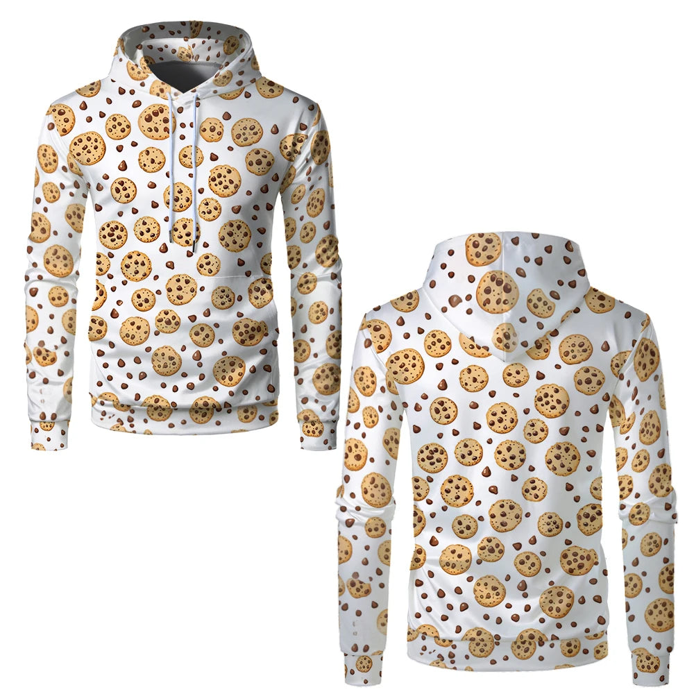 Sweat à capuche personnalisé imprimé en 3D avec fermeture éclair, lien à capuche pour hommes automne/hiver