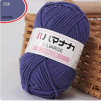 Fil de laine à tricoter en coton doux et doux pour bébé, fil de velours en fibres épaisses, fil de laine à tricoter à la main pour pull de bricolage