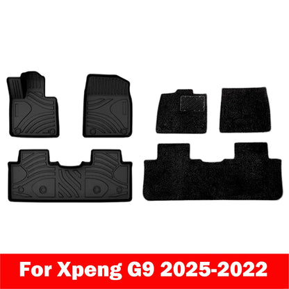 Tapis de sol et doublure de chargement en TPE pour Xpeng G9 2022 – 2024, doublures de sol toutes saisons, tapis de coffre en TPE, tampon étanche robuste LHD