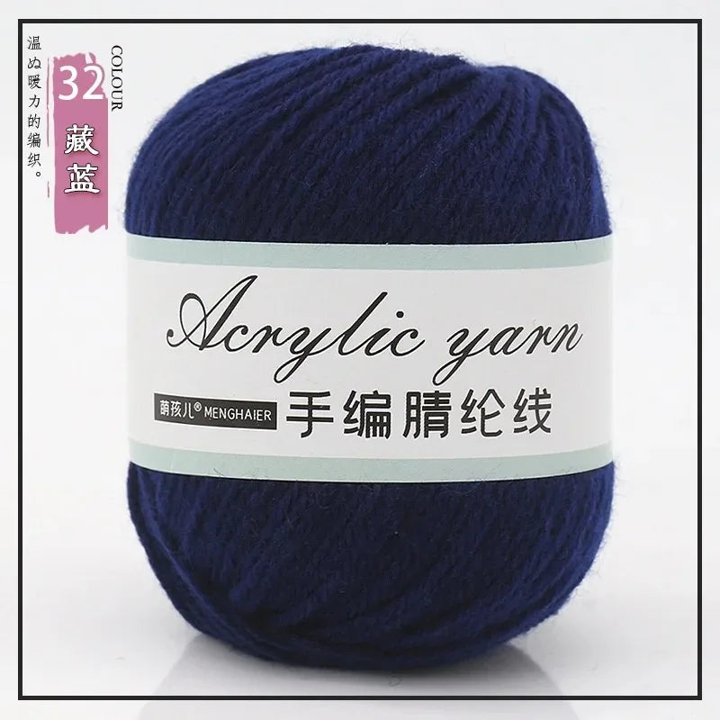Fil tricoté en acrylique mélangé à 4 brins, avec crochet pour pull, chaussures, pantoufles, écharpe, démarreur tissé à la main pour débutants