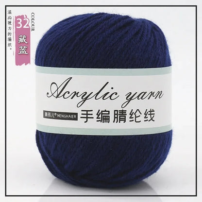 Fil tricoté en acrylique mélangé à 4 brins, avec crochet pour pull, chaussures, pantoufles, écharpe, démarreur tissé à la main pour débutants