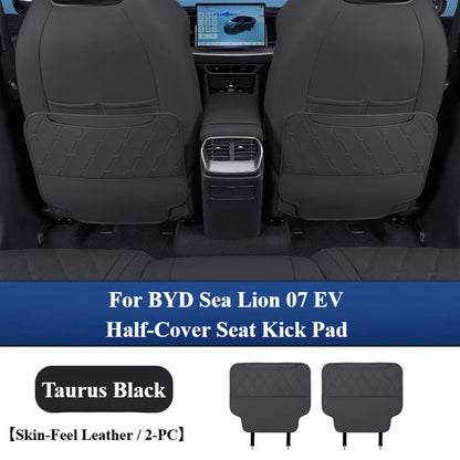 Tapis Anti-coup de pied pour siège arrière BYD Sealion 7 Sea Lion 07 EV 2024 2025, couleur de voiture originale, tapis Anti-coup de pied en cuir