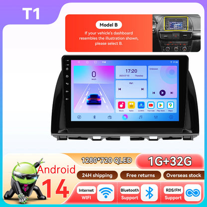 Snapdragon 8Core Android 14 autoradio pour Mazda CX5 CX-5 2012-2015 lecteur multimédia 6115 360 Cam Autoaradio Carpay Android Auto