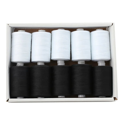 Fil à coudre - 10 fils en polyester pour machine à coudre, quilting et à coudre à la main - Ensemble de 1000 yds par bobine