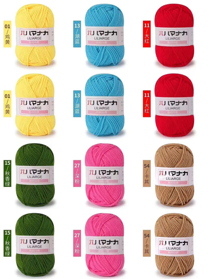 12 pièces 300g fil de lait fait à la main grossier bricolage tissage boule de fil pour pull chapeau écharpe et autres vêtements doux Crochet fil à tricoter