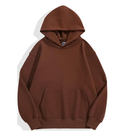 Bricolage personnalisé votre marque LOGO 500GSM poids lourd nouveau automne hiver décontracté épais coton hommes haut couleur unie sweat à capuche