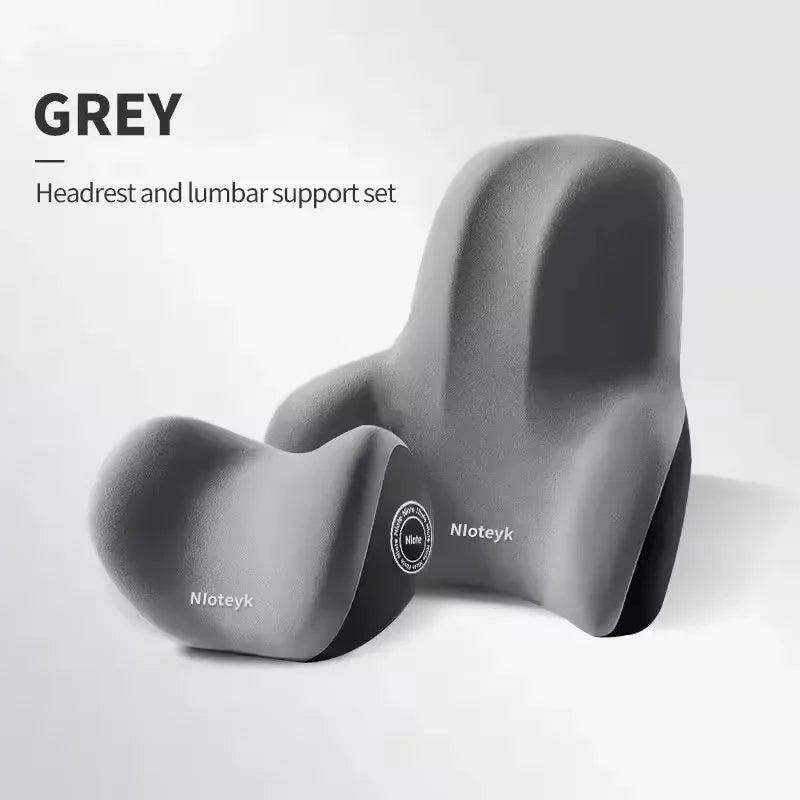 Oreiller cervical de voiture en mousse à mémoire de forme, protection du dossier de soutien lombaire, soulage la pression, appui-tête de voiture respirant, accessoires de voiture