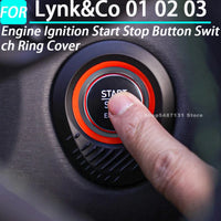 Couvercle d'anneau de commutateur de bouton d'arrêt de démarrage d'allumage de moteur pour Lynk & Co 01 02 03, accessoires d'intérieur 2021 2022 2023 2024 2025