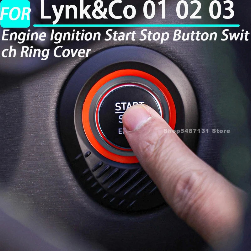 Couvercle d'anneau de commutateur de bouton d'arrêt de démarrage d'allumage de moteur pour Lynk & Co 01 02 03, accessoires d'intérieur 2021 2022 2023 2024 2025