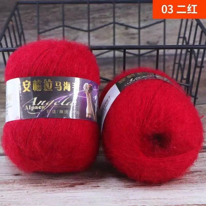 Fil de laine Mohair d'alpaga en peluche pour fil à tricoter, écharpe de pull 40 grammes/boule, fils épais de Lanas doux et chaud gonflés