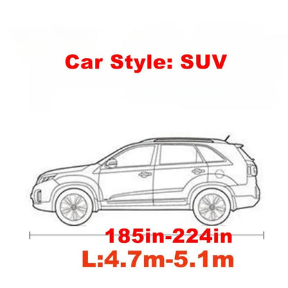 Housse de voiture extensible universelle, résistante au soleil, coupe-vent, anti-poussière, résistante aux rayures, Protection UV pour voiture de sport, berline, SUV, style de beauté