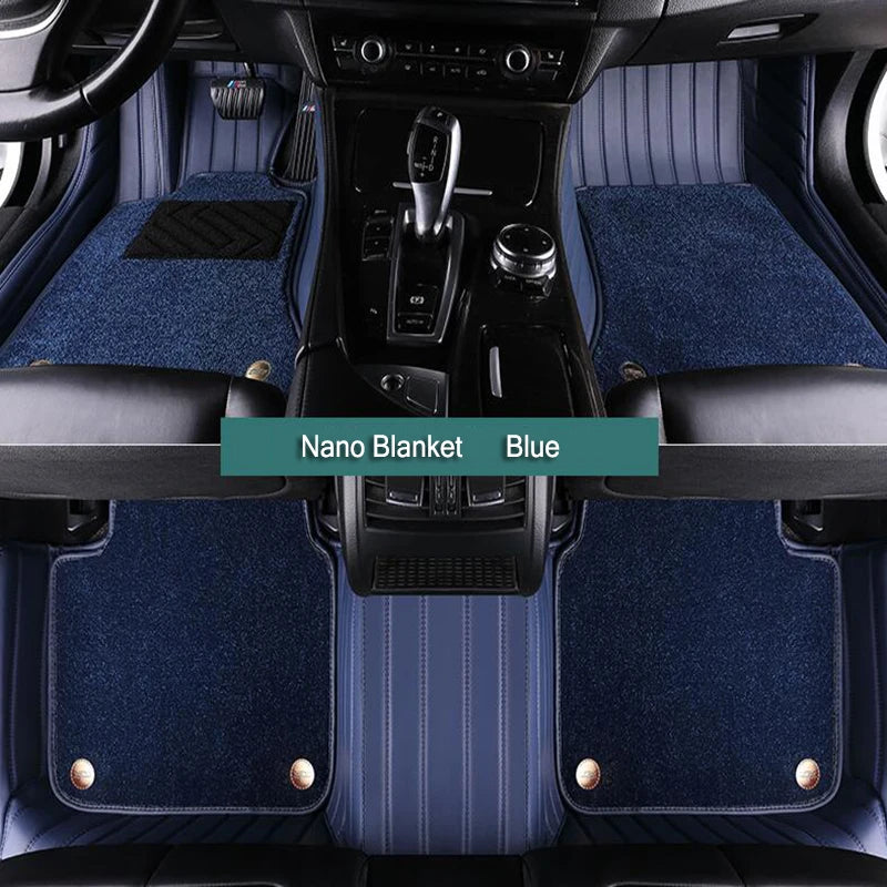 Tapis de sol de voiture personnalisés à double couche, revêtements de sol en cuir, accessoires de repose-pieds automatiques, Lynk & Co 01 02 03 05 06 09