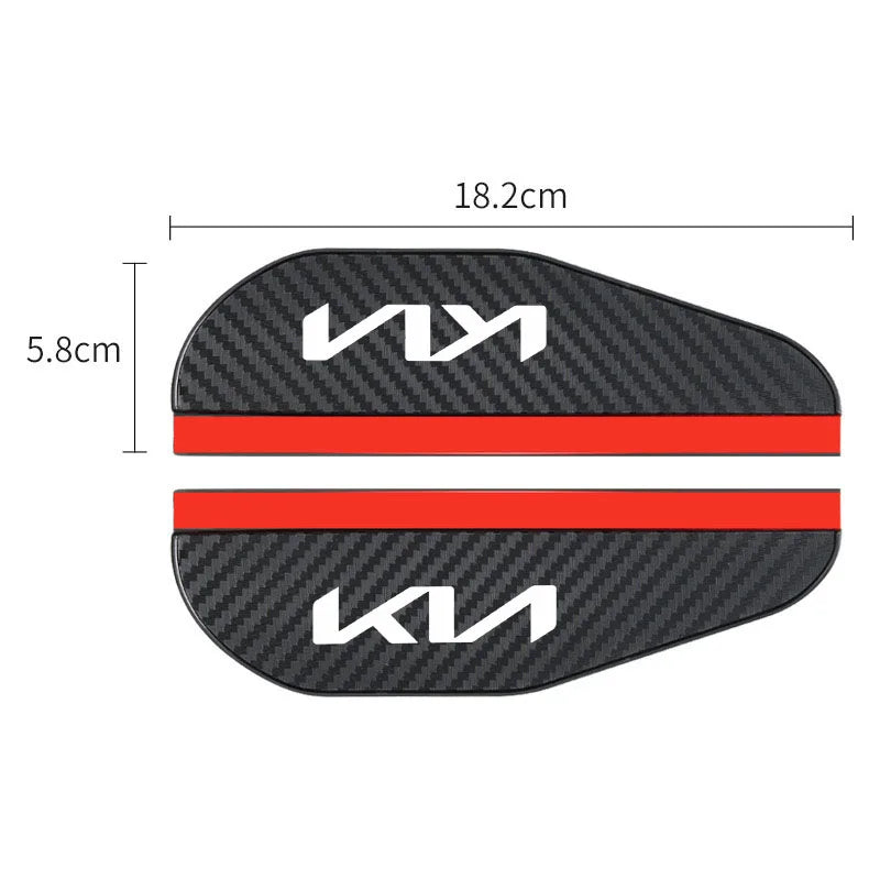 Autocollant de visière à sourcils pour rétroviseur latéral de voiture, 2 pièces, protection contre la neige, pour KIA Rio Ceed Sportage Cerato Soul Sorento K2 K5 K3 KX5