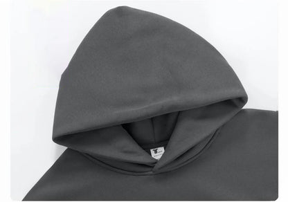 500GSM poids lourd mode hommes sweats à capuche nouveau automne hiver décontracté épais coton hommes haut couleur unie sweat à capuche mâle
