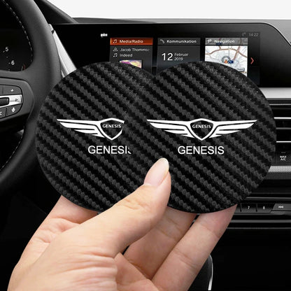 Dessous de verre antidérapant pour voiture, 2 pièces, tasse d'eau, accessoires automobiles pour Genesis G80 GV70 GV80 GV60 G70 Essentia Neolun G90 GV90 X