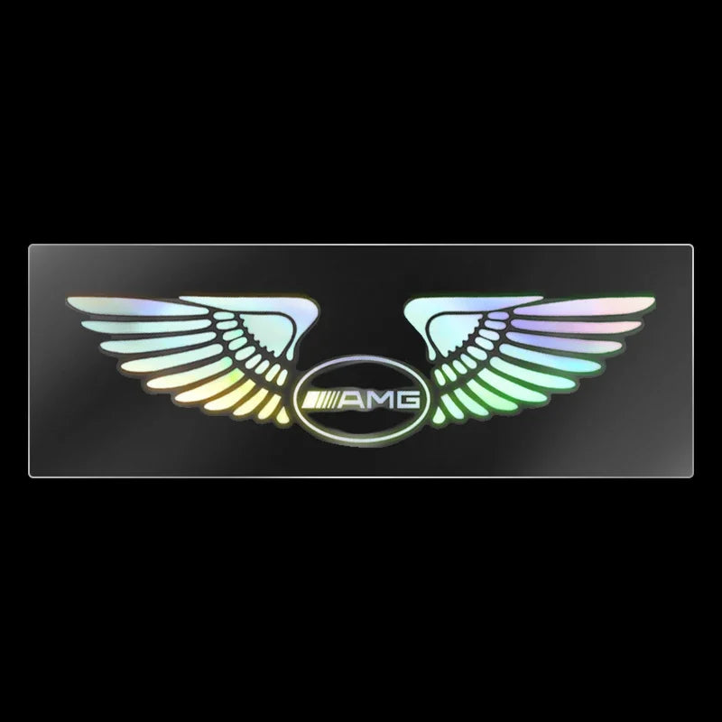 Autocollant de coffre de capot de pare-brise aile d'ange Laser coloré de voiture pour Mercedes Benz C180 C200 C260 C300 W108 W124 W126 W140 W168 W169