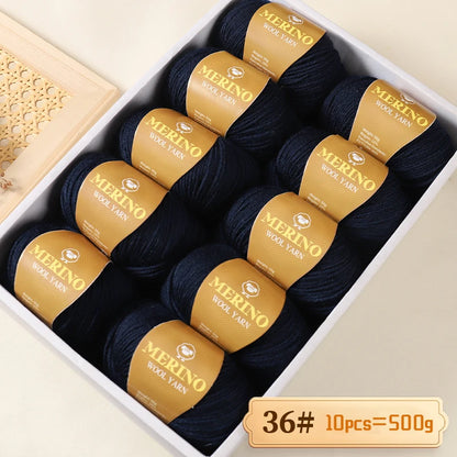 500 g de fil de laine d'alpaga mi-fin 212 de haute qualité, adapté au tricot de pulls, d'écharpes et de chapeaux, 10 écheveaux/paquet