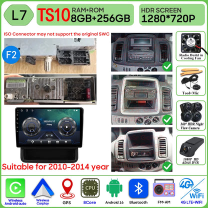 Autoradio Android 16 pour Renault Trafic 2 pour Opel Vivaro A pour Nissan primastar 2001 - 2014 GPS Navigation Carplay Android Auto