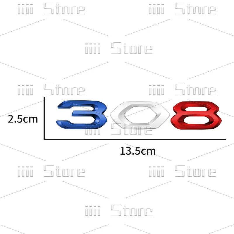 Autocollant 3D en métal chromé pour voiture, autocollant latéral de garde-boue de coffre arrière, accessoires automobiles pour Peugeot 208 308 408 508 GT RCZ