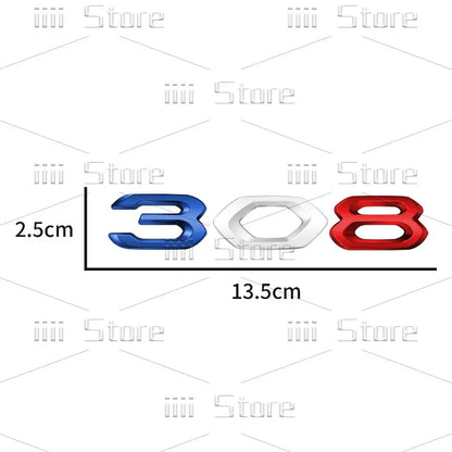 Autocollant 3D en métal chromé pour voiture, autocollant latéral de garde-boue de coffre arrière, accessoires automobiles pour Peugeot 208 308 408 508 GT RCZ