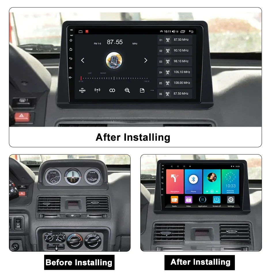 Autoradio Android pour Mitsubishi Pajero 2, V30, V40, V20, 1991-2004, 4G, WIFI, lecteur de limitation, GPS, CarPlay sans fil