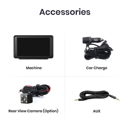 Junsun 7 pouces Portable écran tactile Carplay pour Apple Android Auto autoradio Radio multimédia lecteur vidéo Bluetooth FM AUX GPS