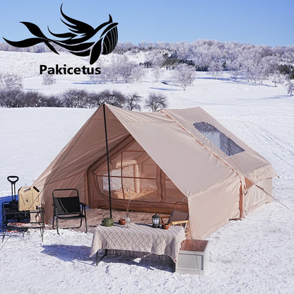 Tente de camping gonflable PAKICETUS pour 4 à 8 personnes avec fenêtres, tente de camping portable résistante à l'eau