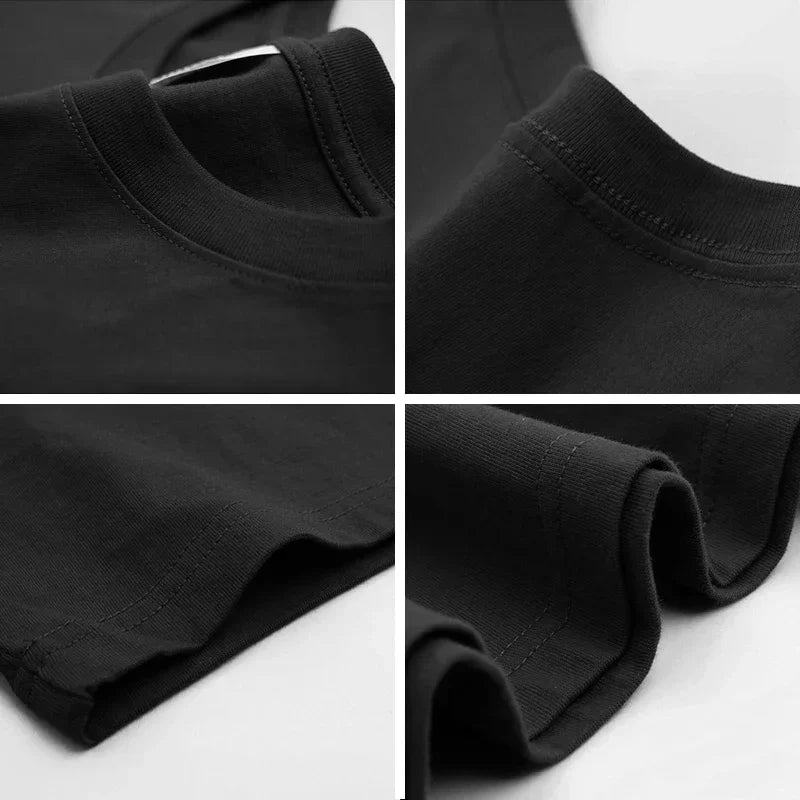 T-shirts surdimensionnés hommes coton demi manches col rond basique t-shirt chemises amples décontracté Streetwear col rond T-shirts pour hommes
