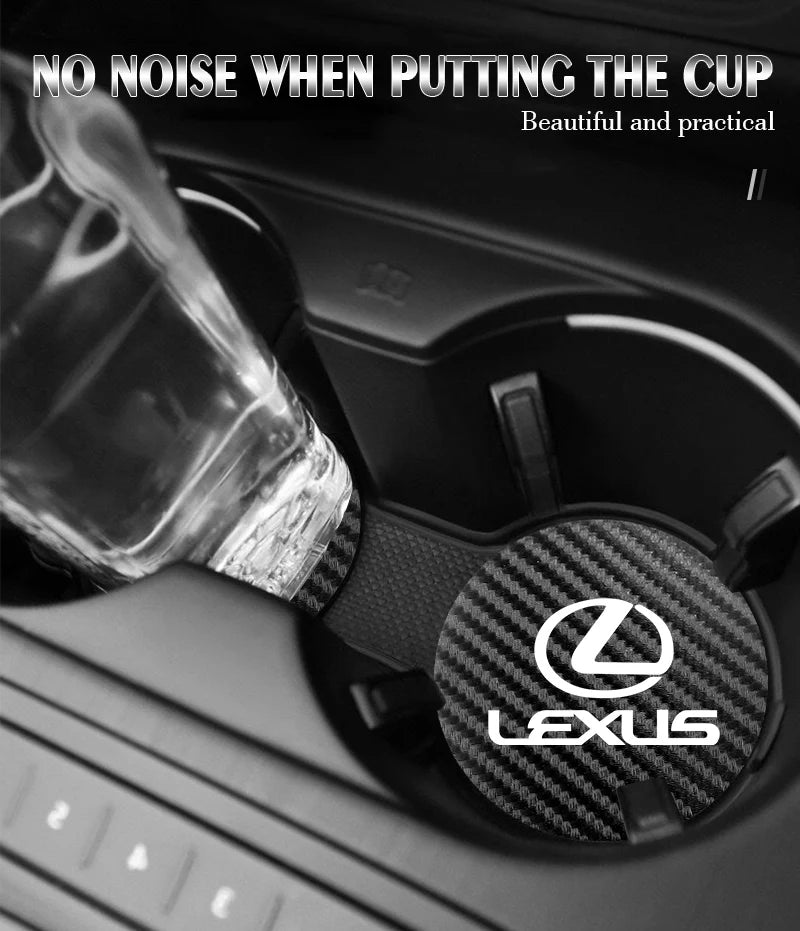 2 pièces sous-verres de voiture tapis de tasse d'eau tampons de fente imperméables pour Lexus F SPORT GS GX IS LS LX CT LC RC LBX NX RX 350h 450h ES UX 300e