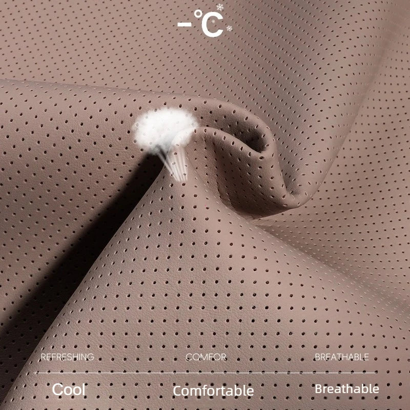 Coussin de tête de siège auto universel de haute qualité, oreiller de nuque en cuir perforé respirant, support lombaire pour voiture