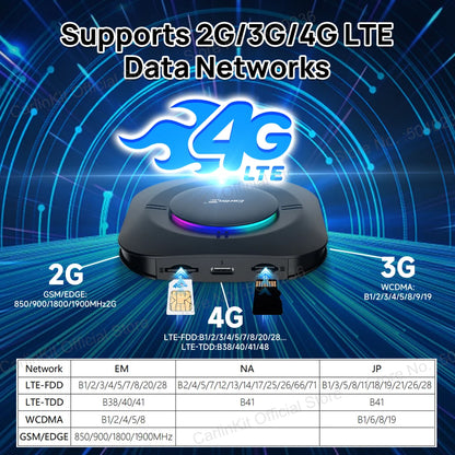 CarlinKit Android 13 LED AI Box CarPlay sans fil Android Auto Smart Car Multimedia Box Qualcomm 8-Core Chip SD Card Extensible jusqu'à 512 Go Support vidéo en ligne