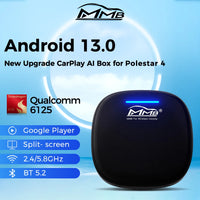 MMB sans fil CarPlay AI Box Android Auto Android 13.0 QCM6125 8 cœurs BT 5.2 connexion automatique GPS 4G SIM pour 2024-2026 Polestar 4
