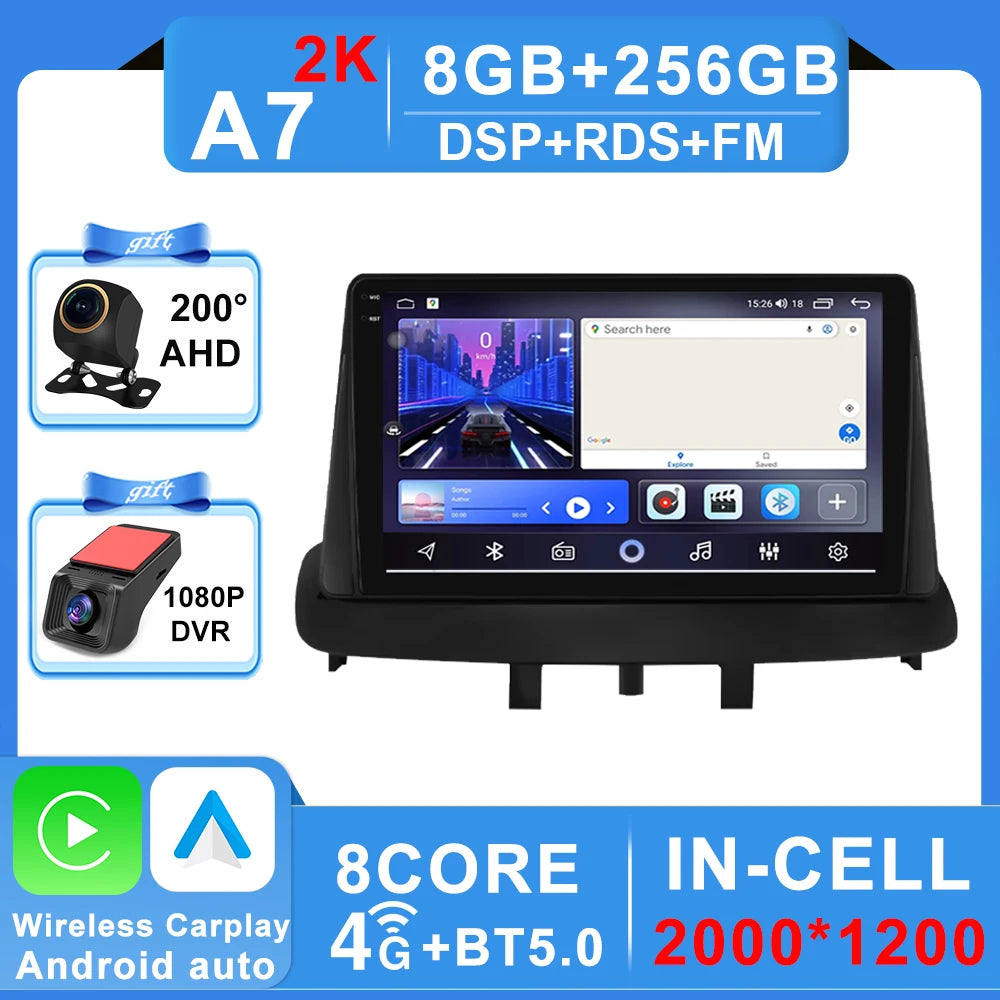 Android 16 pour Renault Megane 3 Fluence Samsung SM3 2008 - 2017 lecteur multimédia DSP CarPlay GPS autoradio