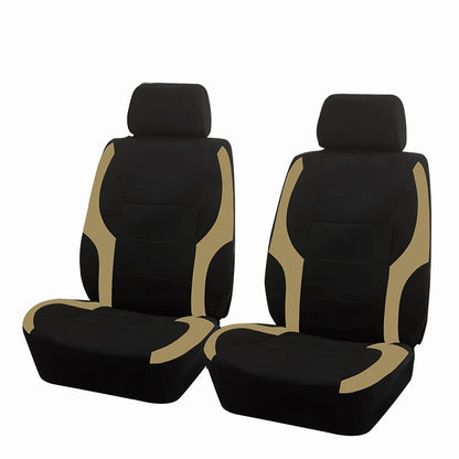 AUTO PLUS-Ensemble de Housses de Siège de Voiture Universelles en Polyester, Protection en Tissu Uni Bicolore, Accessoires Automobiles