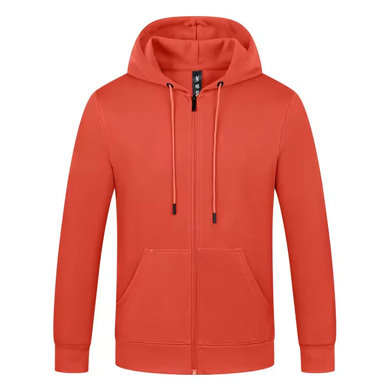 Sweat à capuche zippé à manches longues pour hommes et femmes, logo personnalisé, haut publicitaire décontracté, polyester, logo imprimé, équipe, conçu