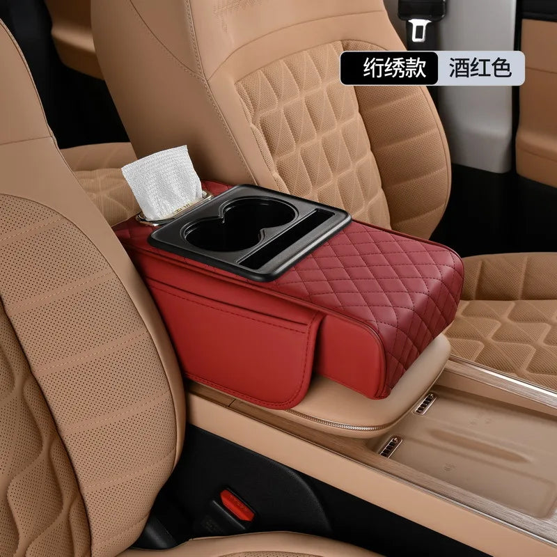 Coussin d'extension multifonctionnel pour accoudoir de voiture, coussin de console centrale épaissi de 7,5 cm, support de coude, organisateur de voiture