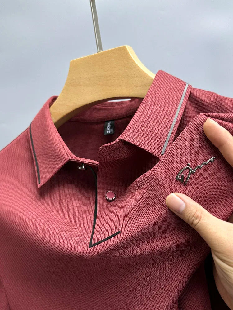 T-shirt à manches courtes pour hommes marque de luxe légère polo populaire haut confortable et soyeux respirant et décontracté 2025 été