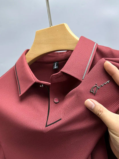 T-shirt à manches courtes pour hommes marque de luxe légère polo populaire haut confortable et soyeux respirant et décontracté 2025 été